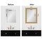 Amanti Art Mirror Makeover Bathroom Mirror Frame Border Kit - Fully Assembled Peel and Stick Frame - Mirror NOT Included - Grace Brushed Gold Trim